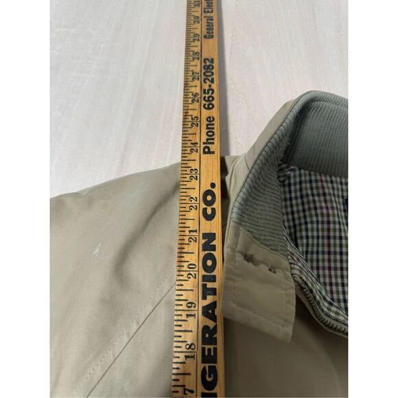 Vtg Polo Ralph Lauren Brown Bomber Jacket Plaid Lining Mens L - Picture 2 of 7